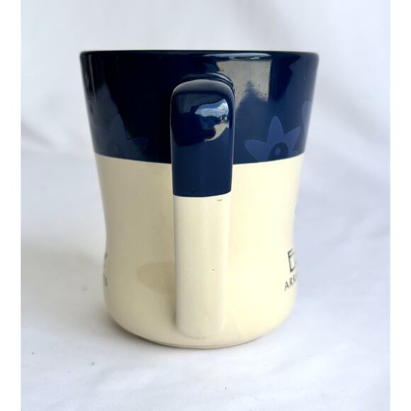 Edible Arrangements Ceramic Coffee Mug Navy Blue/Cream 16 oz - Picture 5 of 8